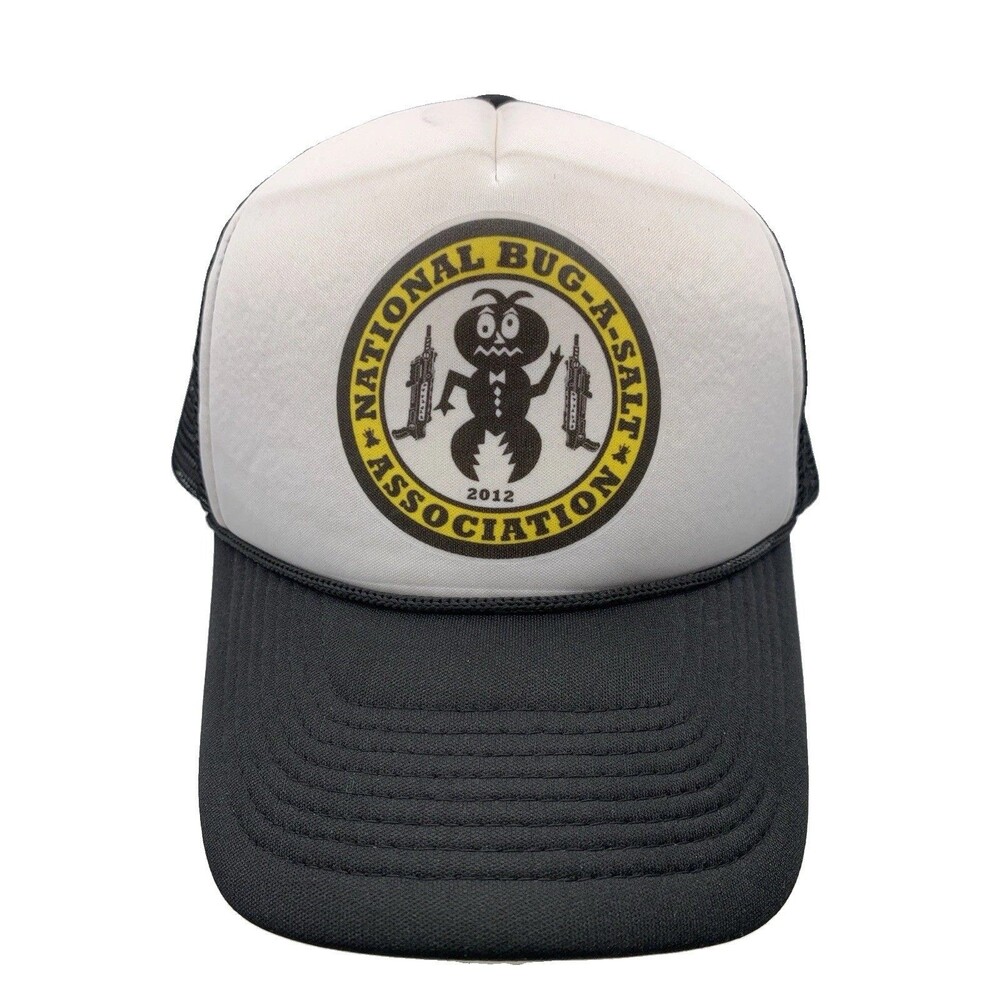 National Bug A Salt Association Hat Mens White Black Foam Mesh Trucker
